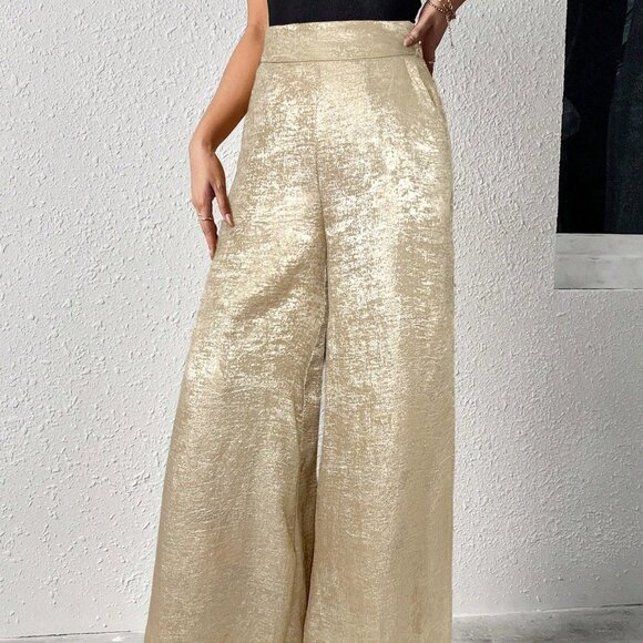 Gold Casual Women's Split-Hem Business Office Pants - Picture 4 of 6